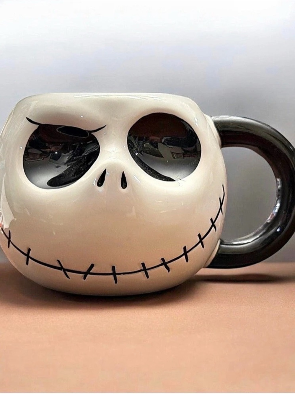 Disney Jack Skellington Mug Skull Mug in White & Black NWT